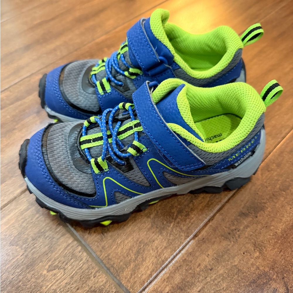 Merrell Kids Blue and Green Velcro Sneakers - Picture 4 of 5